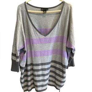 Lane Bryant plus size 22/24 Heather Gray Knit Top